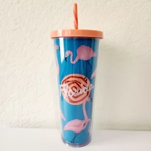 Bicchiere Starbucks Florida Flamingo Cold Cup 24 oz nuovo con etichette - Foto 1 di 4