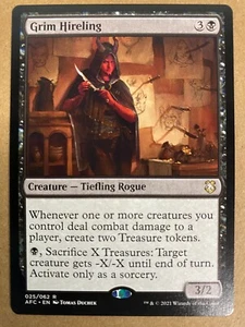 MTG 1x Grim Hireling Commander: Adventure's in the Forgotten Realms Magic x1 NM - Picture 1 of 1