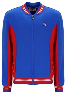 Fila Vintage Borg Wimbledon Settanta Sudadera De Tenis Roja/Azul RRP £80 - Imagen 1 de 4