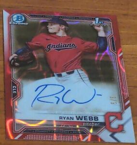 2021 Bowman Draft Baseball Ryan Webb First Bowman Auto Red Lava Wave 5/5
