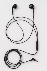 Heyday Wired Earbuds with 3.5mm Jack - Built-in Microphone, Volume Control Black - Picture 1 of 3
