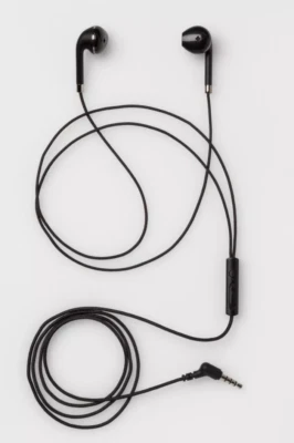 Heyday Wired Earbuds with 3.5mm Jack - Built-in Microphone, Volume Control Black - Image 1 of 3