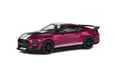 SOLIDO S4311510 SHELBY MUSTANG GT500 PURPLE WITH WHITE STRIPES 2020 1/43 - Image 1 of 3