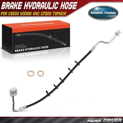 Rear Left Side Brake Hydraulic Hose for C6500 Kodiak GMC C7500 Topkick 2003-2009 - Image 1 of 4