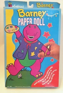 Vintage Barney the Purple Dinosaur Paper Doll Set by Colorforms! New in Box - Bild 1 von 4