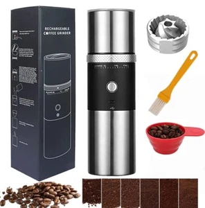 Electric Burr Coffee Grinder,Portable Cordless Rechargeable Espresso Coffee B... - Picture 1 of 9