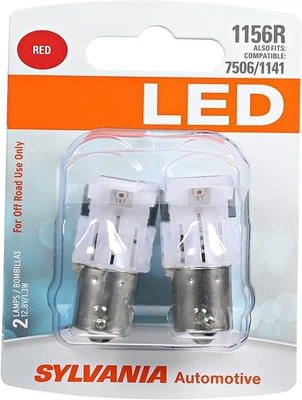 SYLVANIA 1156 LED Red Mini Bulbs – Bright Stop & Tail Signal Replacement (2PK) - Image 1 of 4