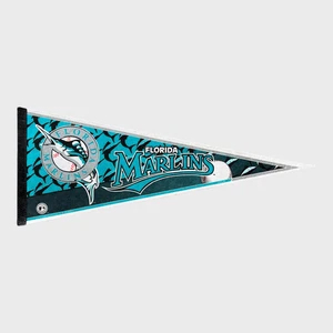 Banderín de béisbol vintage 1998 Tag Express Florida Marlins verde azulado y negro MLB - Imagen 1 de 5