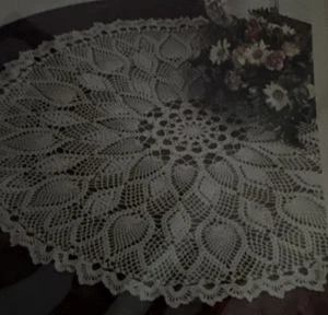 ~Crochet-Puff Diamonds Table Topper Doily-Pattern Only~ - Picture 1 of 2
