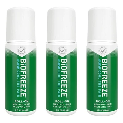 Biofreeze Roll On Pain Relief Roll On Menthol Gel 3 Fl Oz (Pack of 3) Exp 10/27 - Image 1 of 4