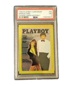 PSA 7 Donald Trump Playboy Tarjetas Coleccionables Cromo Cubiertas Serie 1 #85 De Colección Años 90 - Imagen 1 de 2