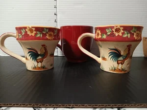 Hahn Becher groß Keramik Sonnenblumenrand - Bild 1 von 3