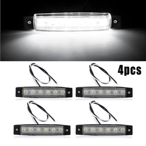 White Bar lights LED Courtesy Set Buses 4pcs 12 Volt Waterproof Trucks - Picture 1 of 12
