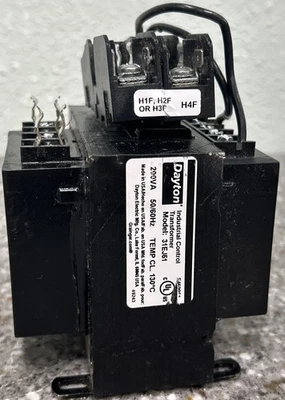 Transformador de control Dayton 31Ej51, 200 Va, 5,28 pulgadas H (defectuoso como se ve) Foto 1 de 4