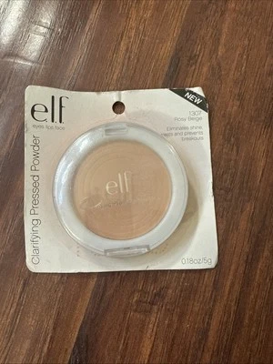 e.l.f. Clarifying Pressed Powder Rosy Beige 1307 Eliminates Shine & Breakouts - Image 1 of 4
