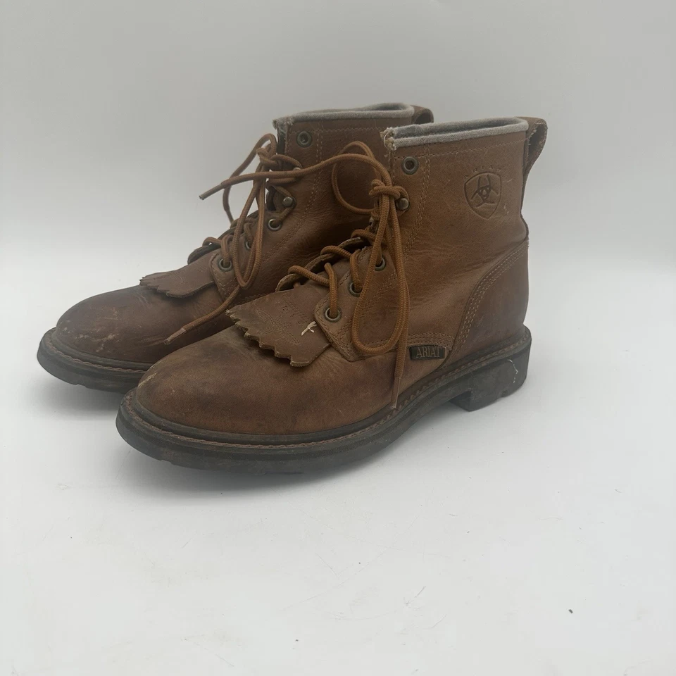 Ariat Vintage Women’s Cascade ATS Lace Up Work Boots With Kiltie 31080 Size 7.5B - Image 1 of 4