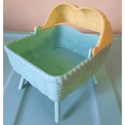 Accesorio de colección G1 My Little Pony recién nacido doble cuna azul amarillo MLP Foto 1 de 4