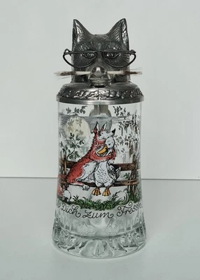 Mug To Beer Glass Lid Head Renard Made IN Germany Decor Humorous - Image 1 of 4