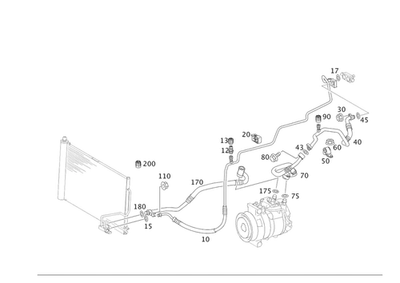 Tubería original Mercedes-Benz 171-830-25-15-64 Foto 1 de 2