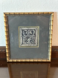 R. Charlie Lyons inchiostro firmato originale serie Temple #5 1967 3,25'' incorniciato MCM - Foto 1 di 6