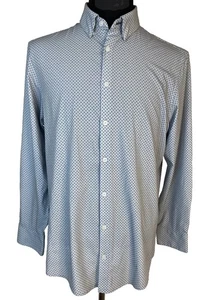 Mizzen Main Leeward Hemd Herren mittelblau geometrisch Leistung sportliche Passform - Bild 1 von 14