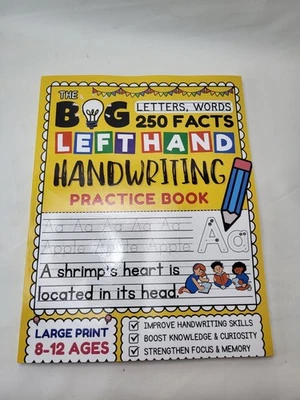 Left-Hand Handwriting Practice Book – Large Print Ages 8–12 – NEW – - Image 1 of 4