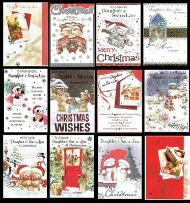 POPPY HILL, KINGSLEY ETC CHRISTMAS CARD DAUGHTER AND SON-IN-LAW ~ Quality Cards ~ CHOICE of DESIGNS