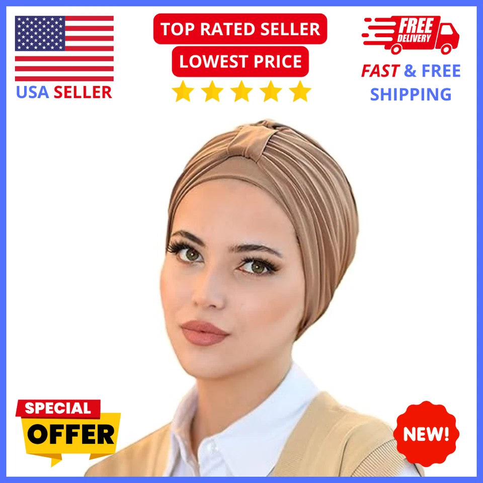 Gorro de quimioterapia para mujer - gorro turbante caramelo suave y gorra de hiyab instantánea Foto 1 de 4