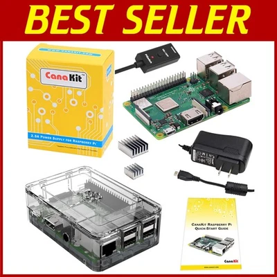 Paquete Raspberry Pi 3 B+ con estuche transparente Foto 1 de 4