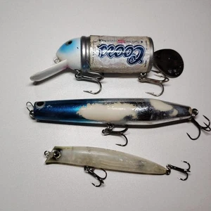 Bass Seabass Fishing Lure Lot 3pcs Japanese Brand Tackle Set Used Bait - Picture 1 of 2