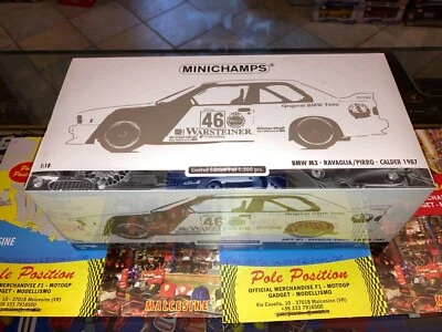 180872046 MINICHAMPS 1:18 BMW M3 E30 RAVAGLIA PIRRO CALDER 1987 L.E.1500 PCS NEW - Immagine 1 di 4