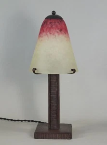 SCHNEIDER: FRANZÖSISCHE ART DECO LAMPE 1930 ...... Schmiedeeisen .. Müller Ära 1925 - Bild 1 von 7