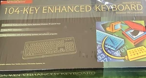 New Toshiba NoteWorthy 104-Key Enhanced PS/2 W95 Keyboard 6ft Cable, NWKBEXT101 - Picture 1 of 9