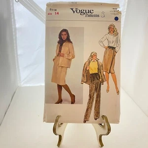 #8118 Vogue Misses Jacket Skirt and Pants Sewing Pattern Size 14 - Picture 1 of 4