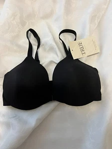 UNIFORM BY TRUE&CO.-SIZE 36 D BLACK SEAMLESS STRAIGHBACK BRA FOR WOMAN - Picture 1 of 1