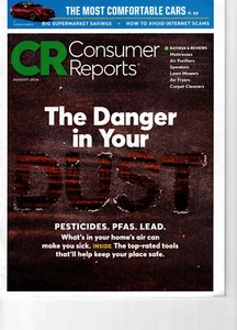 CONSUMER REPORTS 2024 AUGUST - DANGER IN YOUR DUST - MOST COMFORTABLE CARS - Foto 1 di 1