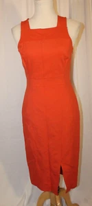 Classiques Entier Size 4 Orange Stretch Ponte Knit Sheath Dress - Picture 1 of 5
