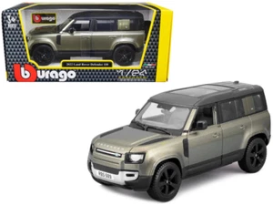 Land Rover Defender 110 modelo diecast SUV verde 21101 GRN Bburago 2022 1/24 - Imagen 1 de 4