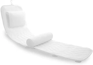 Full Body Bath Pillow with Lumbar Pillow Bathtub Cushion with 14 Suction Cups 3D - Picture 1 of 8