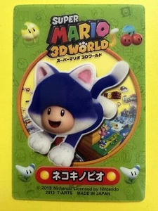 Cat Toad Super Mario 3D LAND Clear Card 2013 Very Rare japanese F/S e - Picture 1 of 6