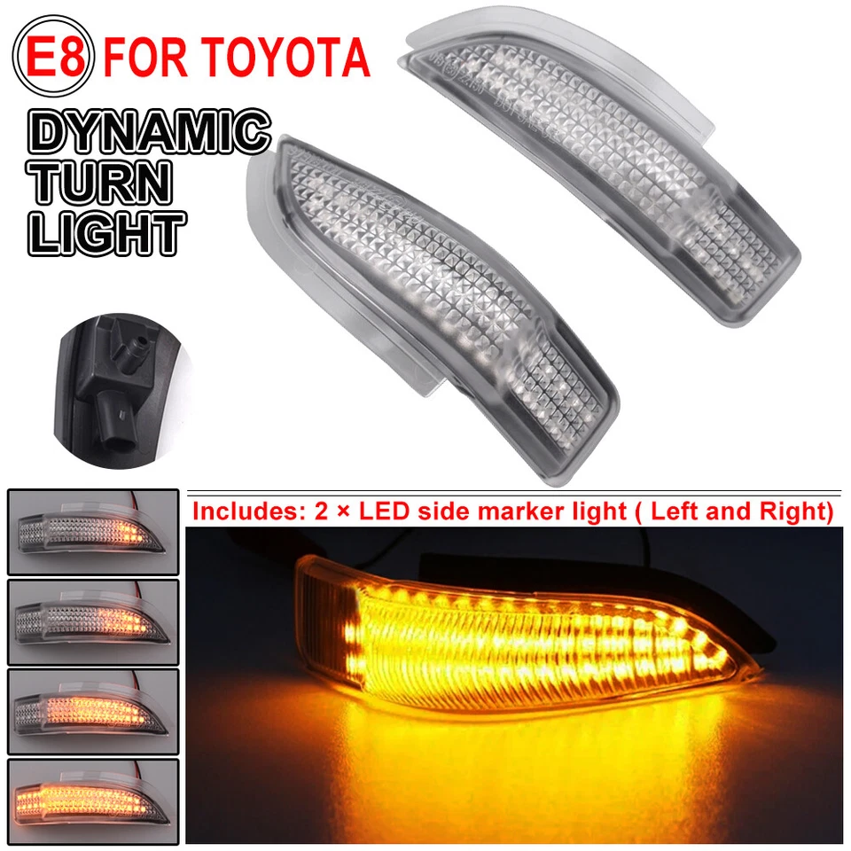 Luz de giro del espejo retrovisor lateral izquierdo derecho para Toyota Venza 2013 2014 2015 Foto 1 de 4