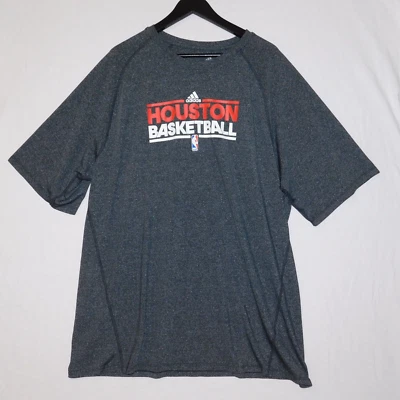 Camiseta deportiva de entrenamiento de calentamiento gris oscuro Adidas Climalite 2011 Houston Rockets 2XL Foto 1 de 4