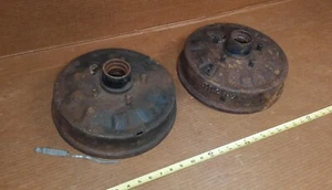 505297-8 NOS 39 40 41 Pontiac front Brake Drum & Hub PAIR 1939 1940 1941 READ - Picture 1 of 24