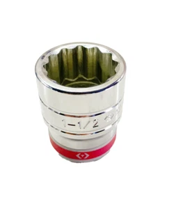 NUEVO Mecánico Industrial 1 pulgada Unidad 12 Puntos 1-1/2 pulgada Enchufe SAE Estándar - Imagen 1 de 3