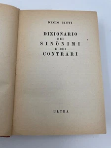 Dizionario dei sinonimi e contrari Decio Cinti Ultra 1947 - Picture 1 of 5