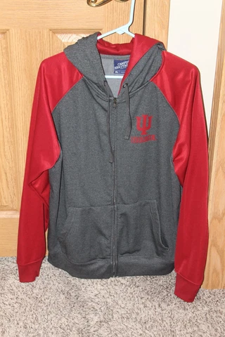 INDIANA HOOSIERS NCAA CAMPUS HERITAGE XL ZIP UP HOODIE JACKET EUC Cover