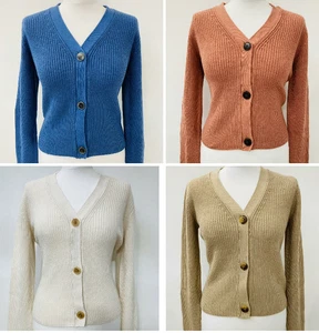 Womens Cardigan V-Neck Button Knitted Ex Banana Republic rrp £59.50