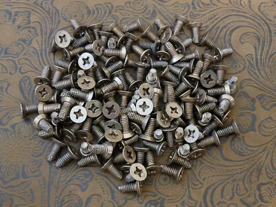 Paquete de 36 - Tornillos de máquina antiguos de latón de 12-24 x 1/2" tornillos de bisagra cortados #7 ɰ Foto 1 de 4