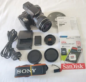 Sony Alpha SLT-A55v 16.2 MP Digital SLT Camera with 18-55mm Kit Lens - Picture 1 of 16