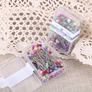 1 box Sewing Pins Colourful Position Pins 38mm DIY Straight Pins with Large Head - Picture 1 of 20